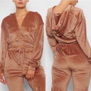 SKIMS Velour Track Jacket - Sienna